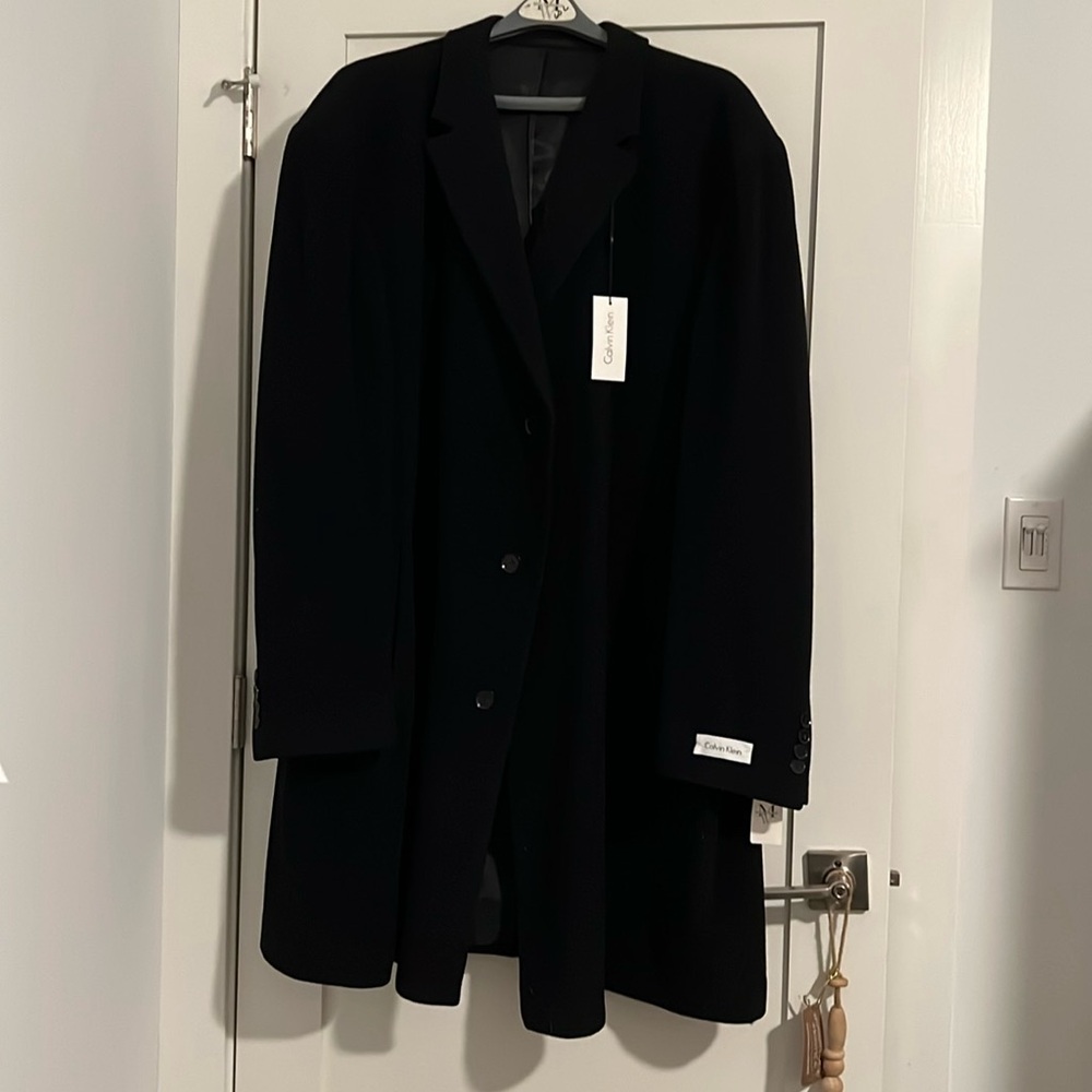 Men’s Calvin Klein Wool Coat in black